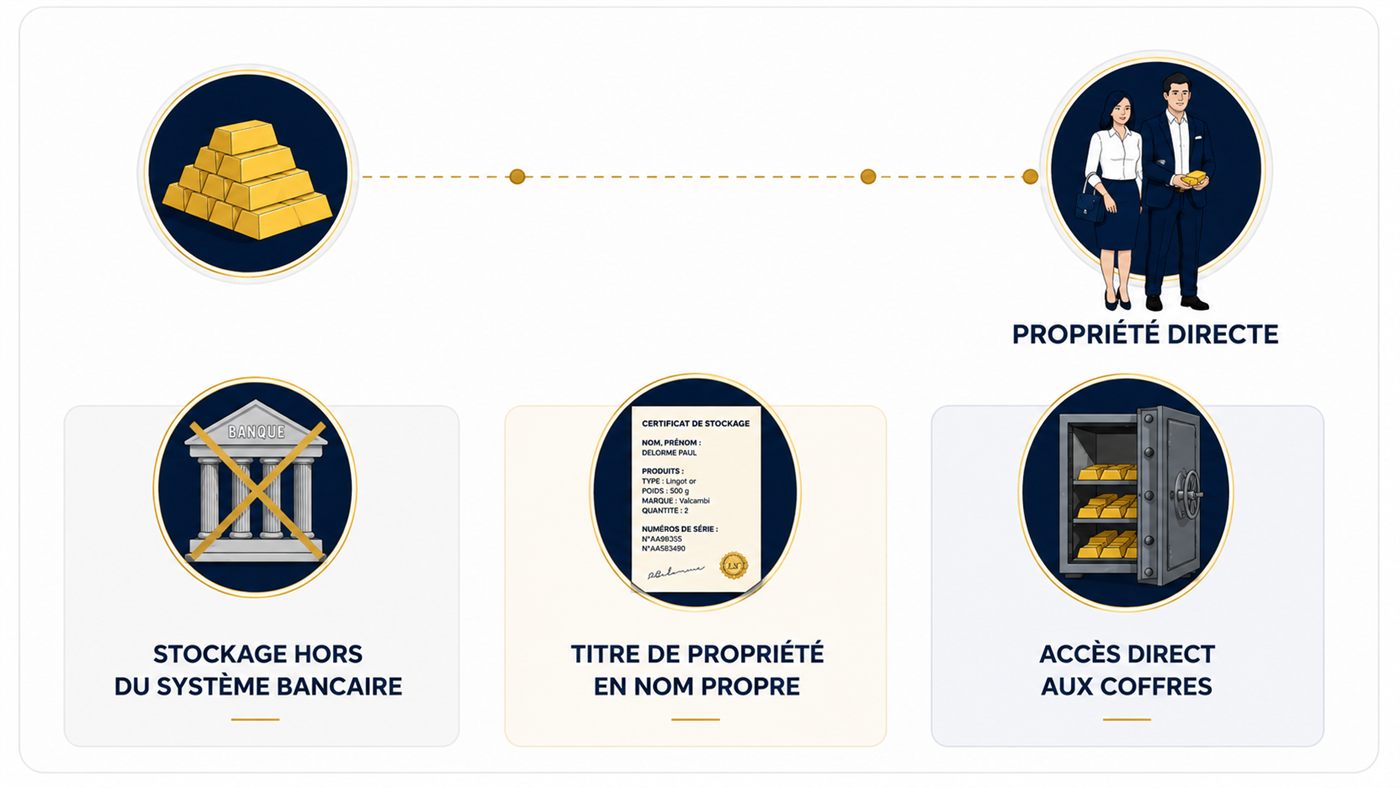 Lingots détenus en propriété directe : trois avantages clés de l'or et de l'argent physiques par rapport à l'or papier (ETF, certificats).